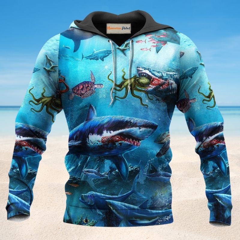 Shark Assassin Ocean Style - 3D Hoodie