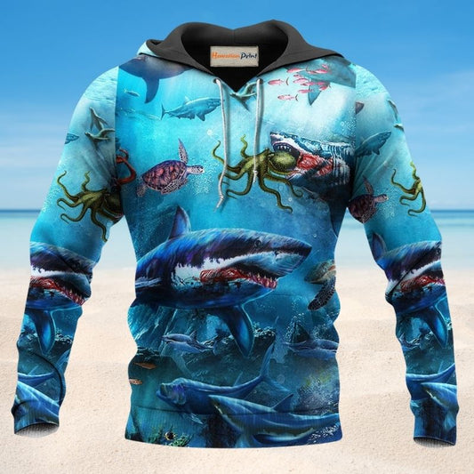 Shark Assassin Ocean Style - 3D Hoodie