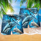 Shark Blue Ocean Life Graphic – Beach Short