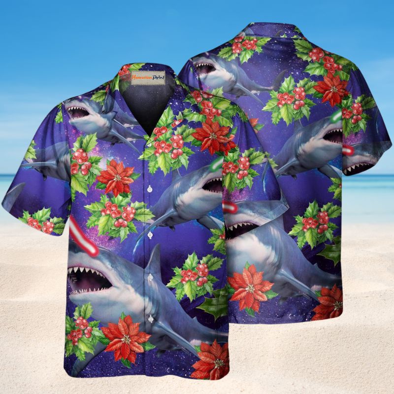 Shark Funny Christmas 2 – Hawaiian Shirt