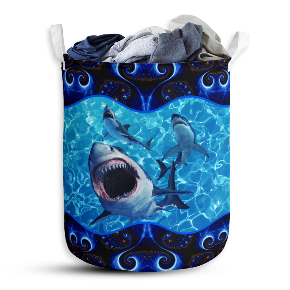Shark Galaxy - Laundry Basket - Owls Matrix LTD