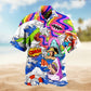 Shark Hippie And Girl Limited Edition – Hawaiian Shirt