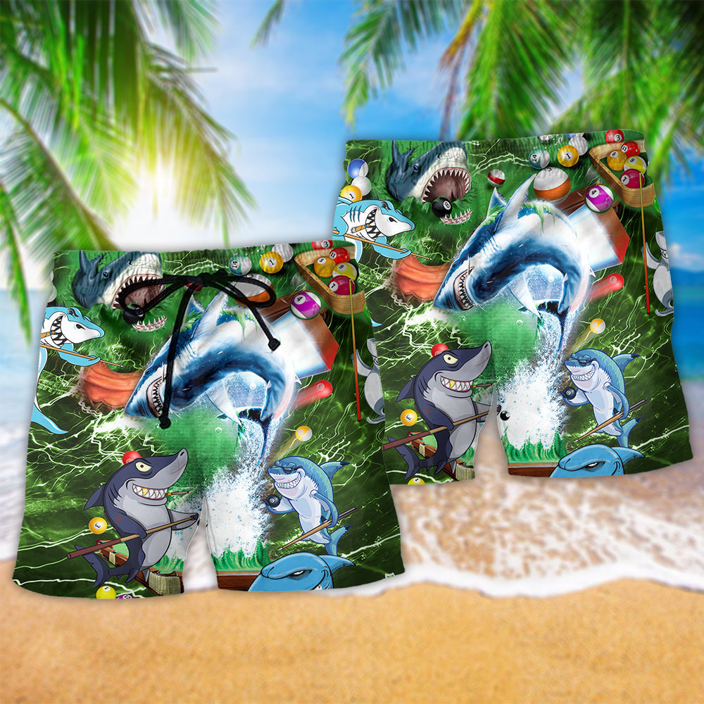 Funny Pool Shark Humor - Beach Short