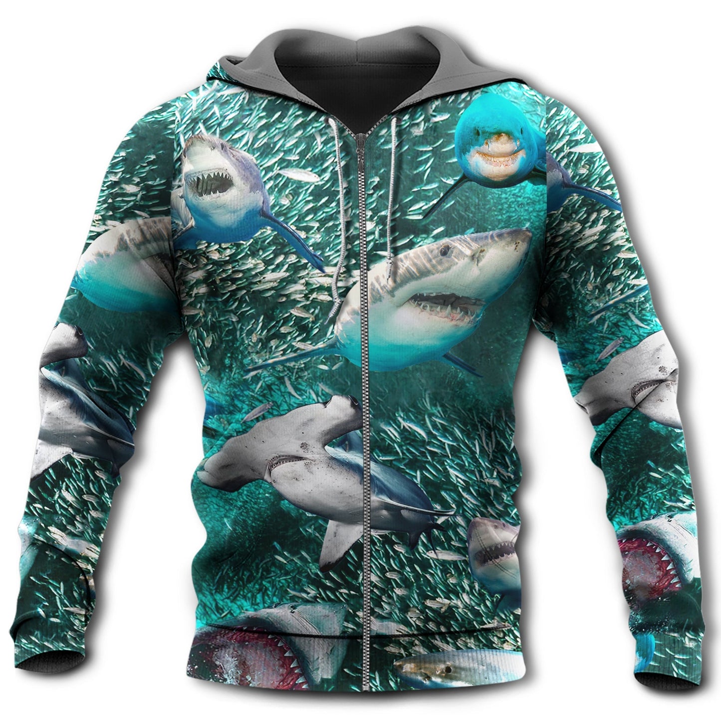 Shark Love Ocean Style - 3D Hoodie