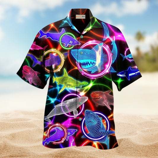 Shark Loves Circle Neon Limited Edition – Hawaiian Shirt