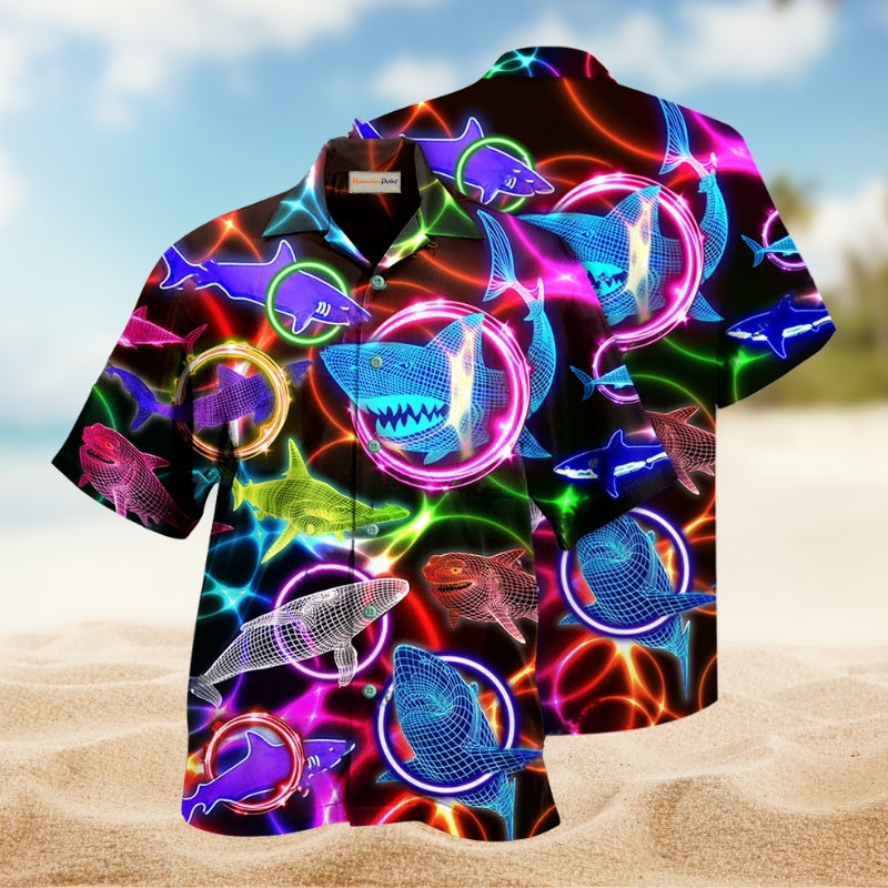 Shark Loves Circle Neon Limited Edition – Hawaiian Shirt