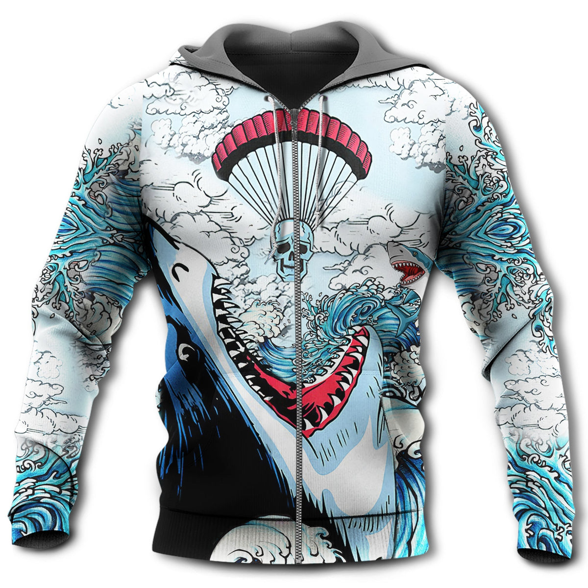 Shark Skull Ocean Style - 3D Hoodie