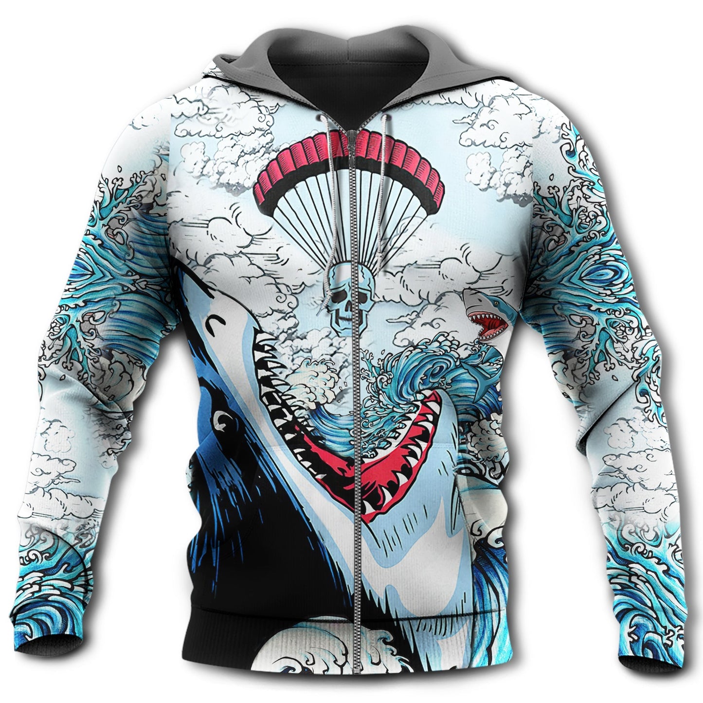 Shark Skull Ocean Style - 3D Hoodie