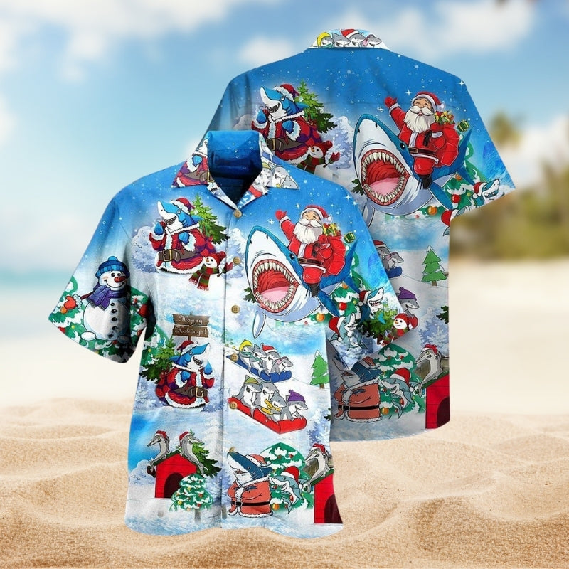 Shark Santa Love Christmas Limited Edition – Hawaiian Shirt