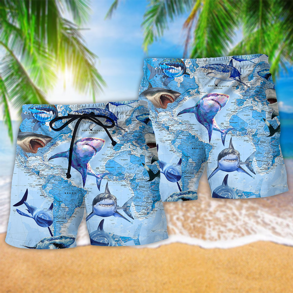 Shark Great White Shark World – Beach Short