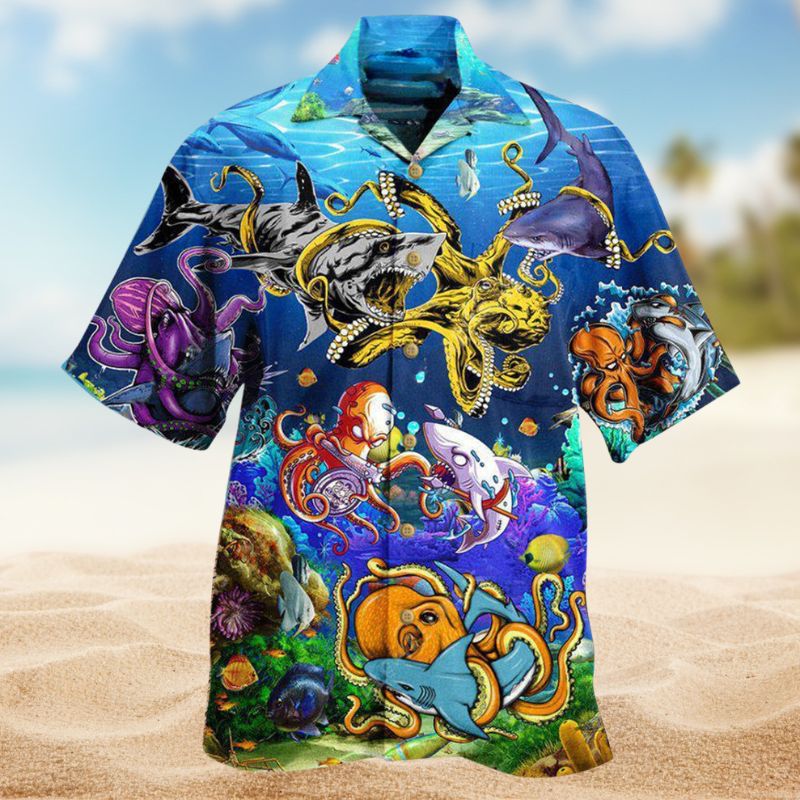 Shark Vs Octopus Edition – Hawaiian Shirt