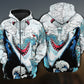 Shark Skull Style Ocean Art – 3D Hoodie