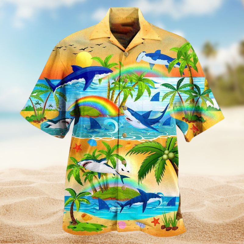 Sharks Bright Rainbow Edition – Hawaiian Shirt