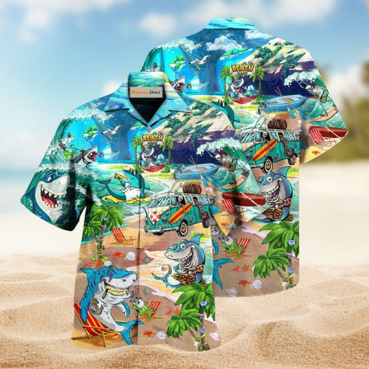 Sharks And Skeletons Beach Party Edition – Hawaiian Shirt