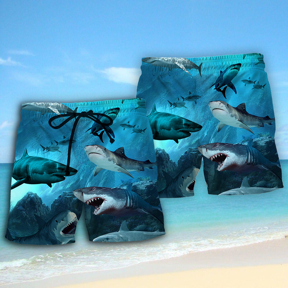 Shark Fresh Blue Ocean Art – Beach Short