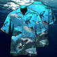 Shark Blue Fresh Ocean Style – Hawaiian Shirt