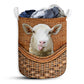 Sheep Rattan Teaxture - Laundry Basket - Owls Matrix LTD