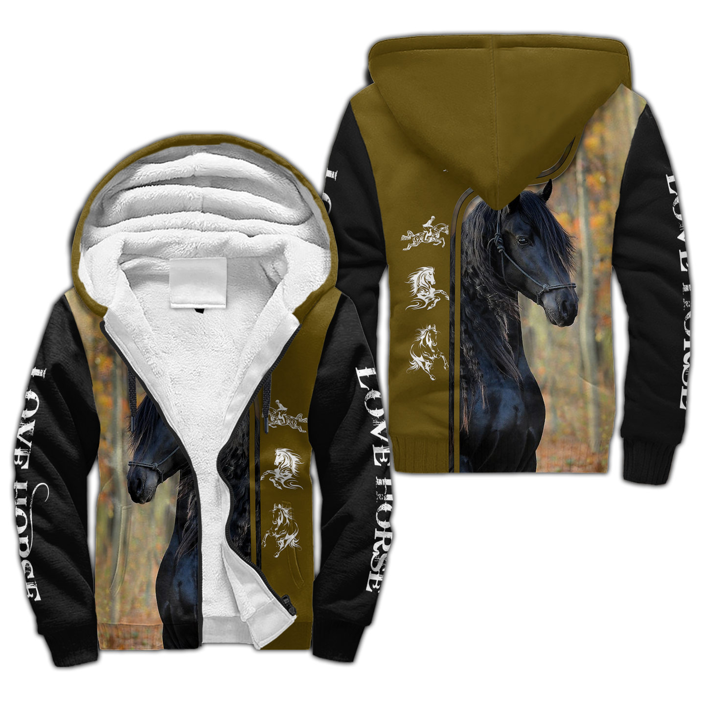 Horse Love 3D Printed Art – 3D Hoodie