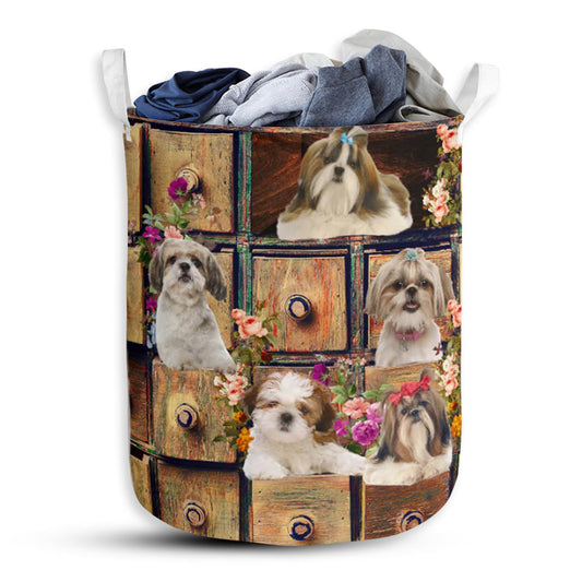Shih Tzu Drawer - Laundry Basket - Owls Matrix LTD