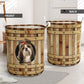 Shih Tzu - Wooden Barrel - Laundry Basket - Owls Matrix LTD
