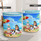 Shih Tzu Beach Summer - Laundry Basket - Owls Matrix LTD
