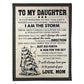 Ship Strong Spirit Message Daughter Gift From Mom 50 x 60 Inch Flannel Blanket For Cozy Bedroom And Sofa Decor