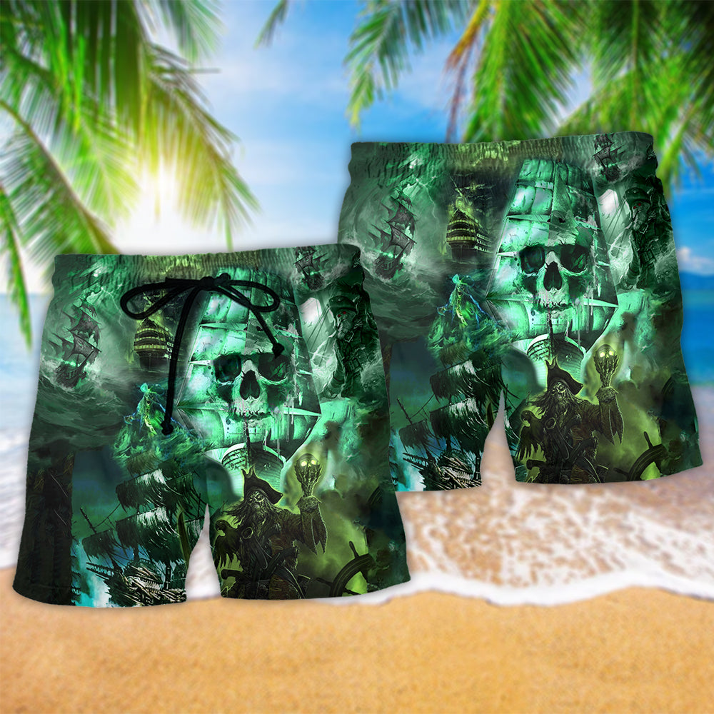Ship Ghost Ship Ocean Mystery - Beach Short