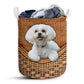 Shipoo Dog Rattan Teaxture - Laundry Basket - Owls Matrix LTD