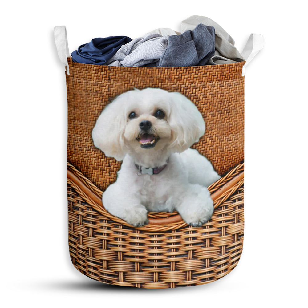 Shipoo Dog Rattan Teaxture - Laundry Basket - Owls Matrix LTD