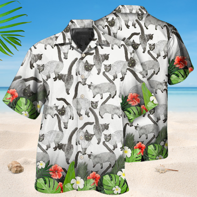 Siamese Cat Lover Tropical Style – Hawaiian Shirt