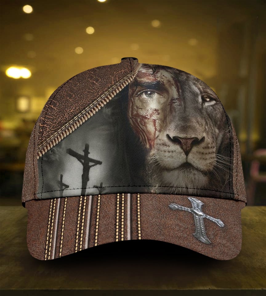 Jesus And Lion Faith Strength Symbol – Classic Cap