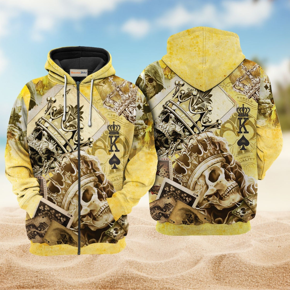 Skull Ace Gambling Style - 3D Hoodie