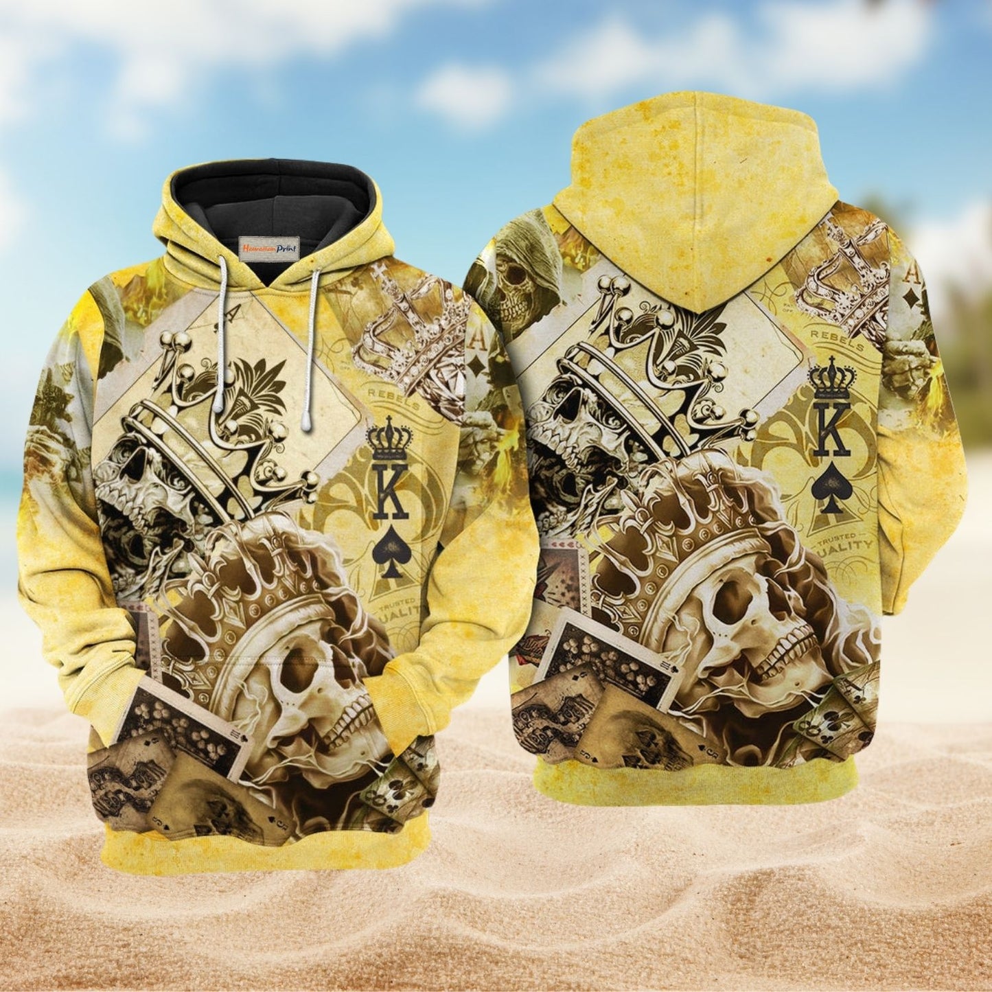 Skull Ace Gambling Style - 3D Hoodie