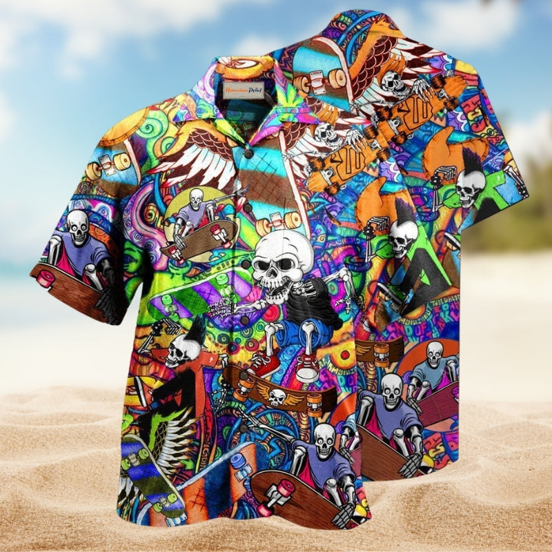 Skull Amazing Skateboarding Limited Edition – Hawaiian Shirt