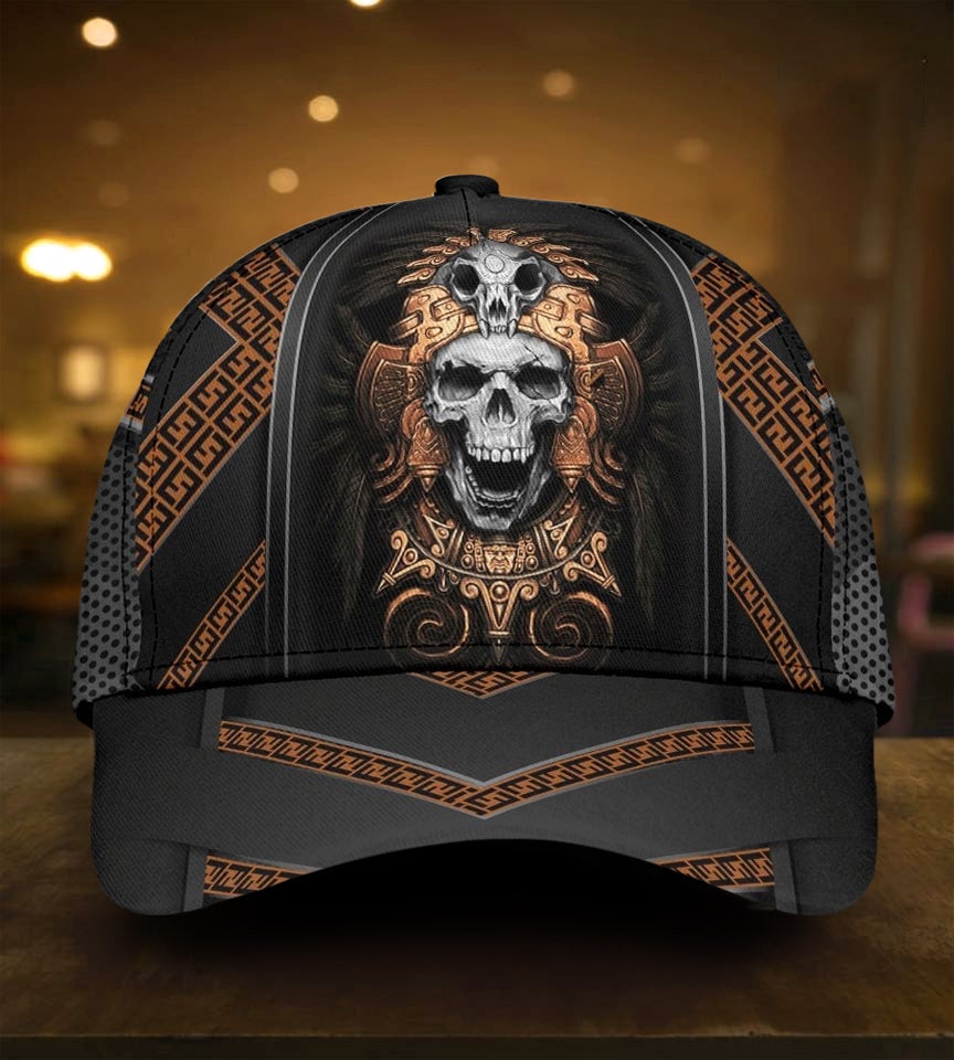 Skull Ancient Greek Pattern – Classic Cap