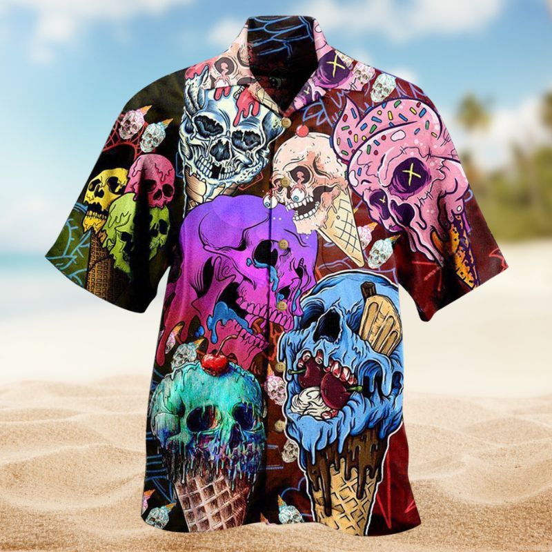Skull And Ice Cream Edition – Hawaiian Shirt
