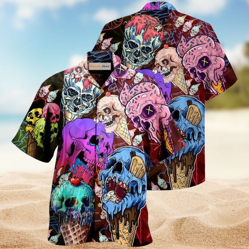 Skull And Ice Cream Edition – Hawaiian Shirt