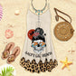 Salty Beach Skull Vibes – Women's Summer Sleeveless V-Neck Camisole Dress