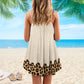 Salty Beach Skull Vibes – Women's Summer Sleeveless V-Neck Camisole Dress
