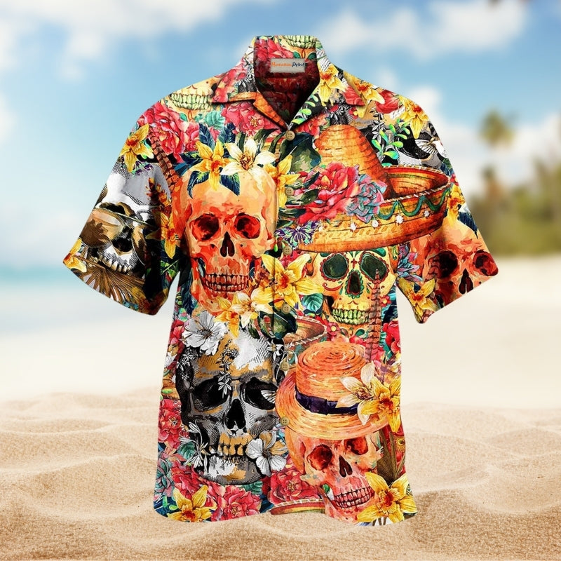Skull Beautiful And Flowers Limited Edition – Hawaiian Shirt