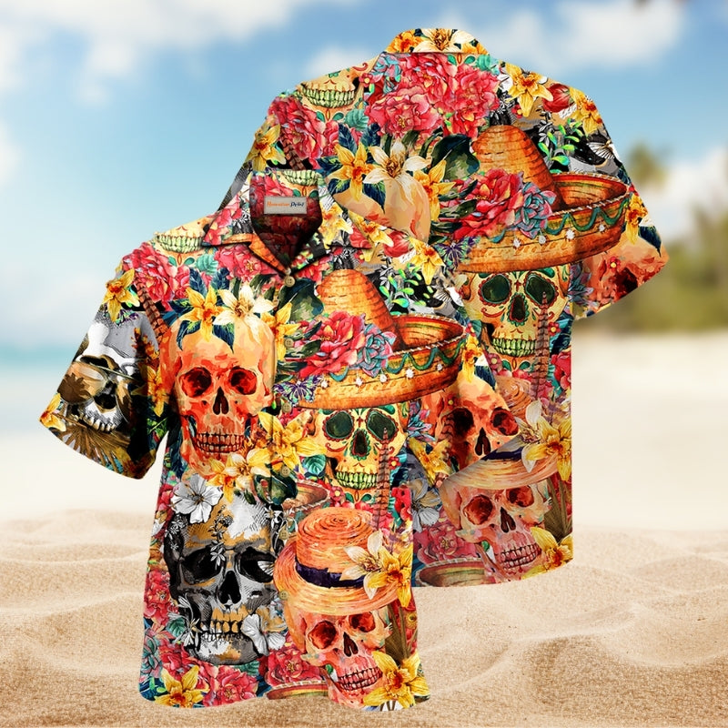 Skull Beautiful And Flowers Limited Edition – Hawaiian Shirt