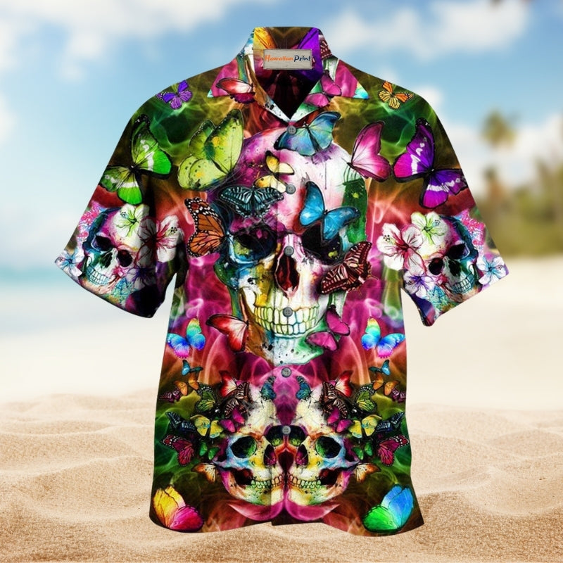 Skull Beautiful Love Butterfly Limited Edition – Hawaiian Shirt