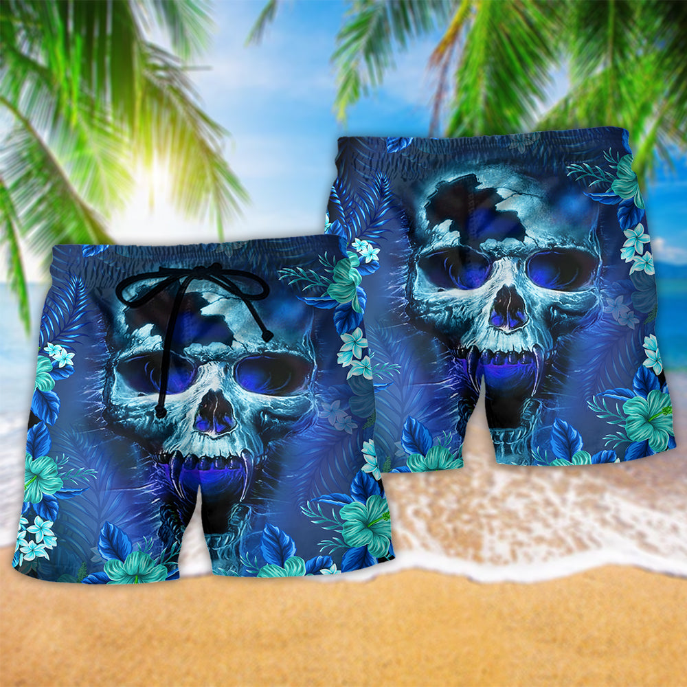 Skull Hello Summer Blue – Beach Short