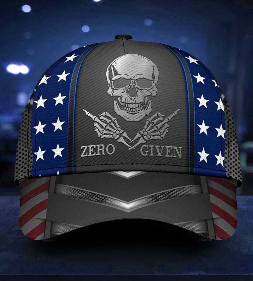 Skull American Flag Zero Given Style – Classic Cap