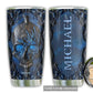 Skull Blue Woody With Floral Personalized 20 Oz Tumbler