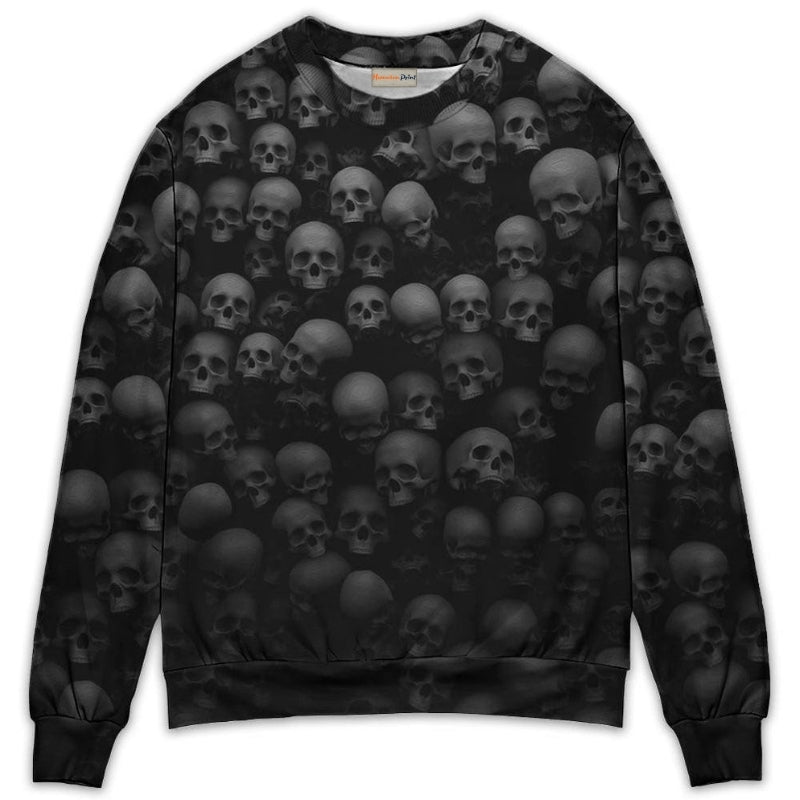 Skull Bold Rebel Attitude Art – Sweater - Ugly Christmas Sweater