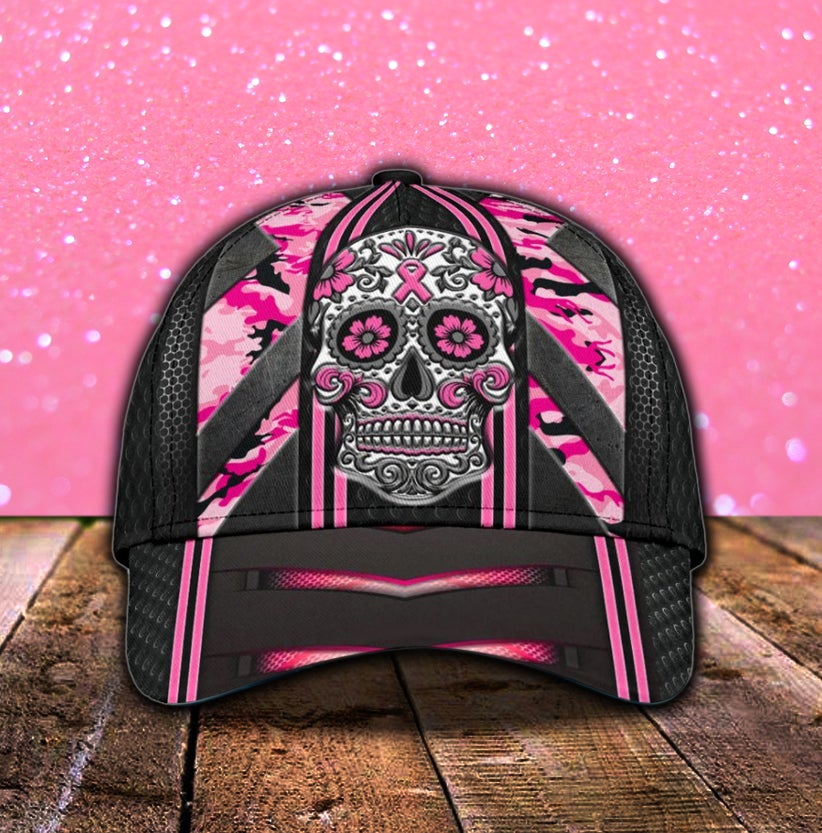 Skull Breast Cancer Awareness Support – Classic Cap