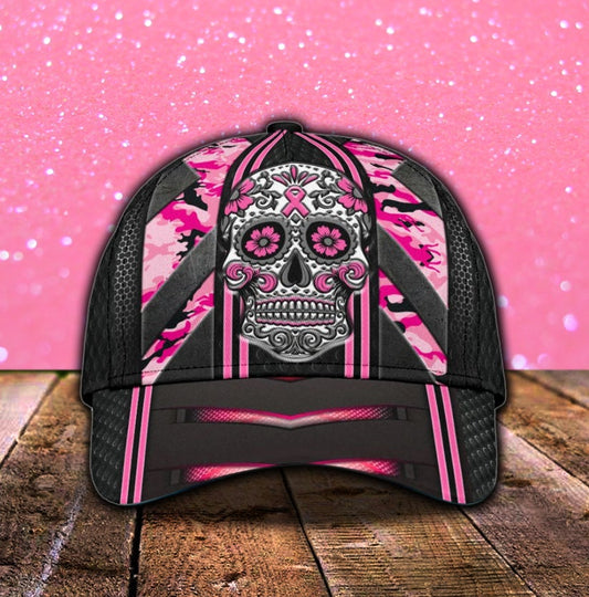 Skull Breast Cancer Awareness Support – Classic Cap