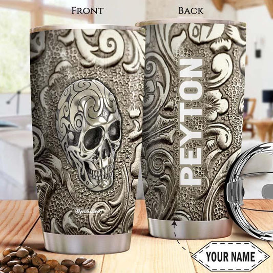 Skull Bronze Personalized 20 Oz Tumbler For Travel Gifts