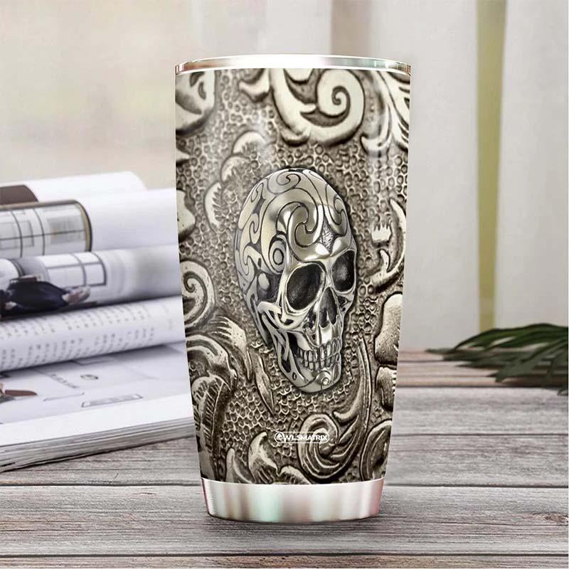 Skull Bronze Personalized 20 Oz Tumbler For Travel Gifts